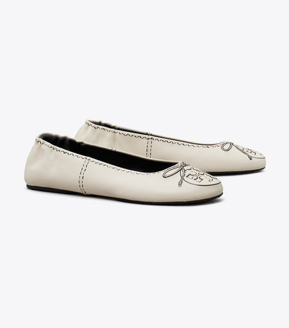 Tory Burch Reva Travel Ballet - New Cream