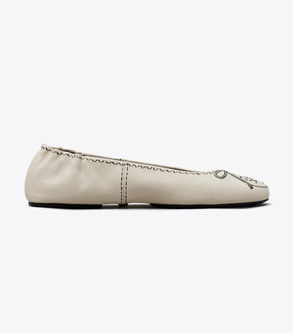 Tory Burch Reva Travel Ballet - New Cream