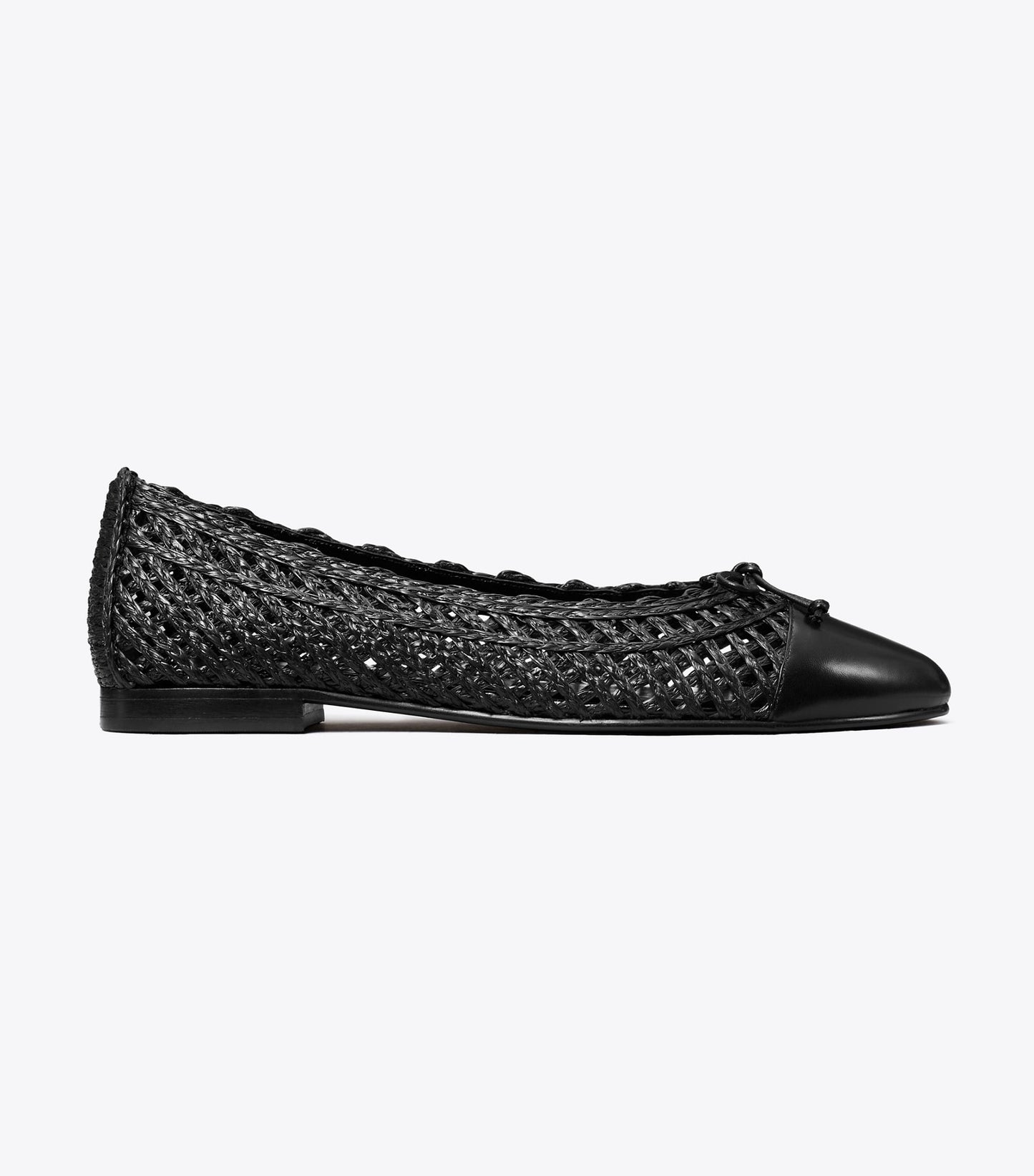 Tory Burch Cap-Toe Ballet - Black / Black