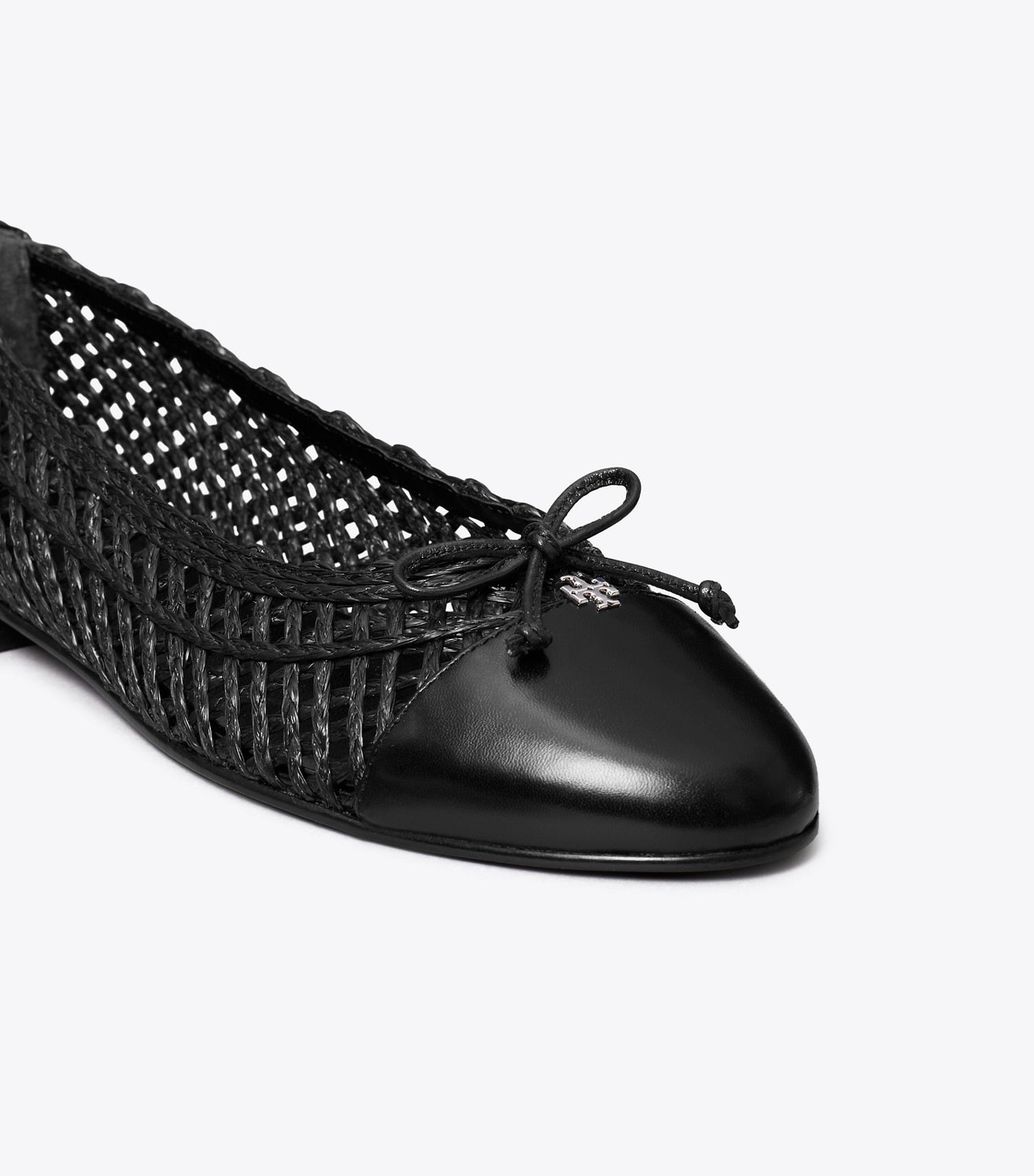 Tory Burch Cap-Toe Ballet - Black / Black