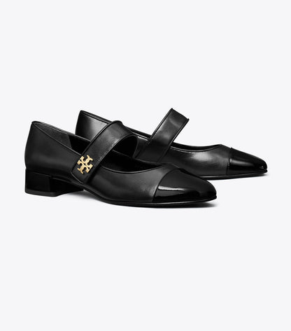 Tory Burch Cap-Toe Mary Jane - Perfect Black / Perfect Black