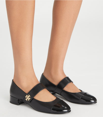 Tory Burch Cap-Toe Mary Jane - Perfect Black / Perfect Black