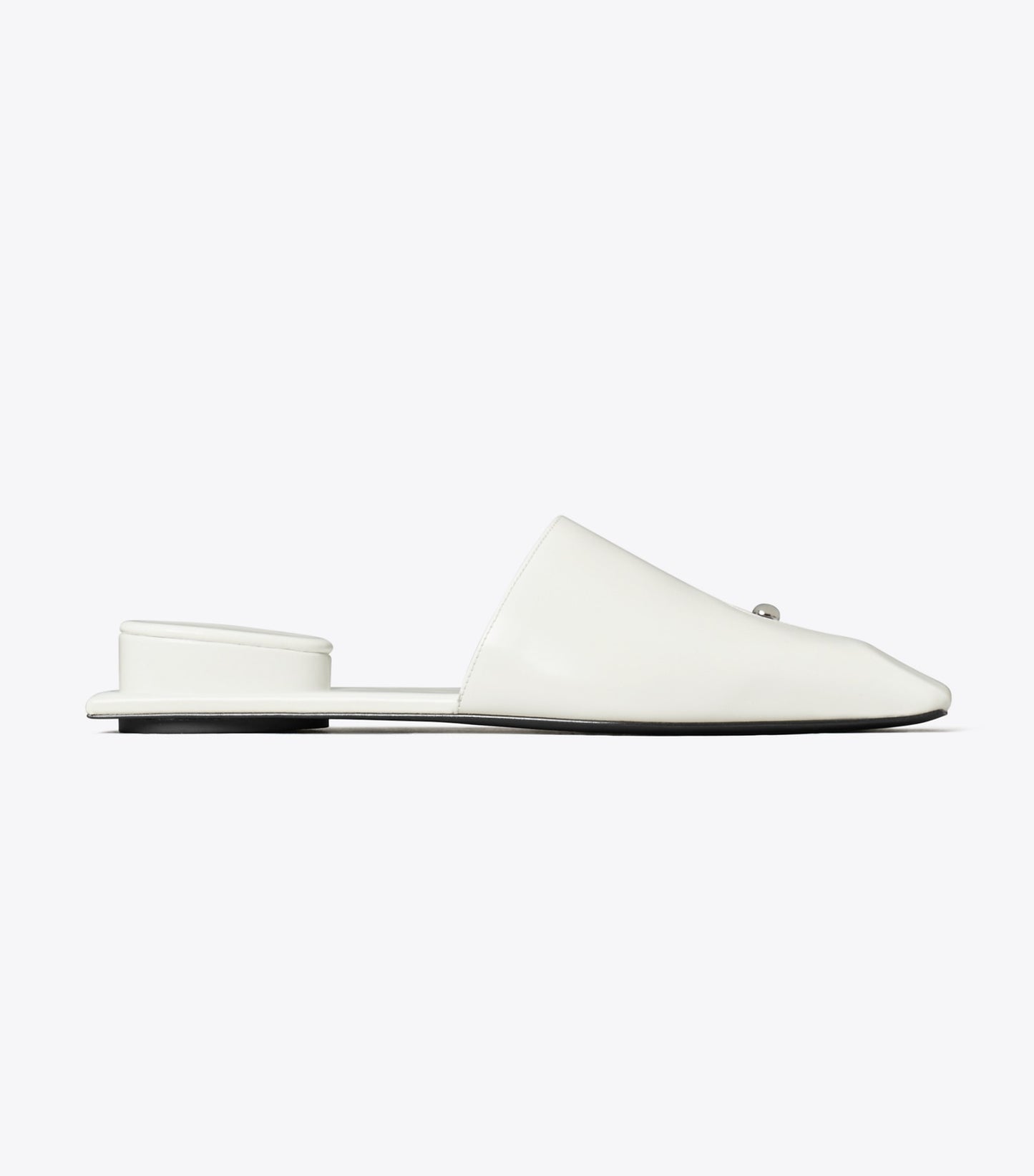 Tory Burch Pierced Mule - White / Silver