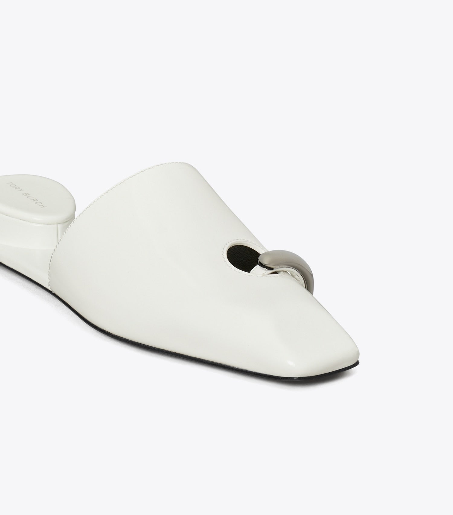 Tory Burch Pierced Mule - White / Silver