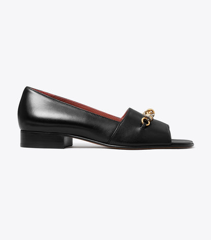Tory Burch Runway Chain Peep-Toe - Perfect Black
