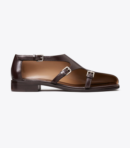 Tory Burch Multi-Buckle Monk Strap - Dark Umber