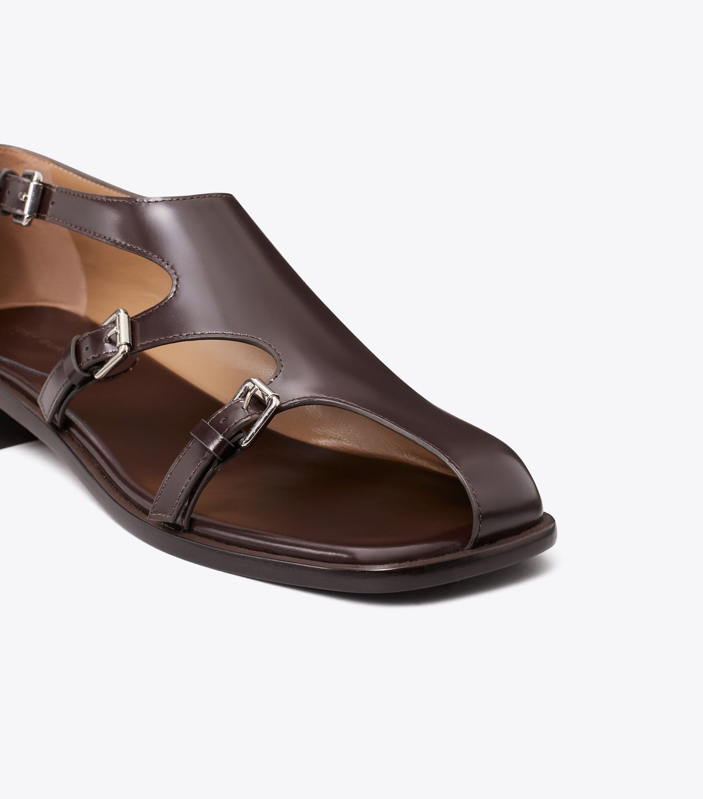 Tory Burch Multi-Buckle Monk Strap - Dark Umber