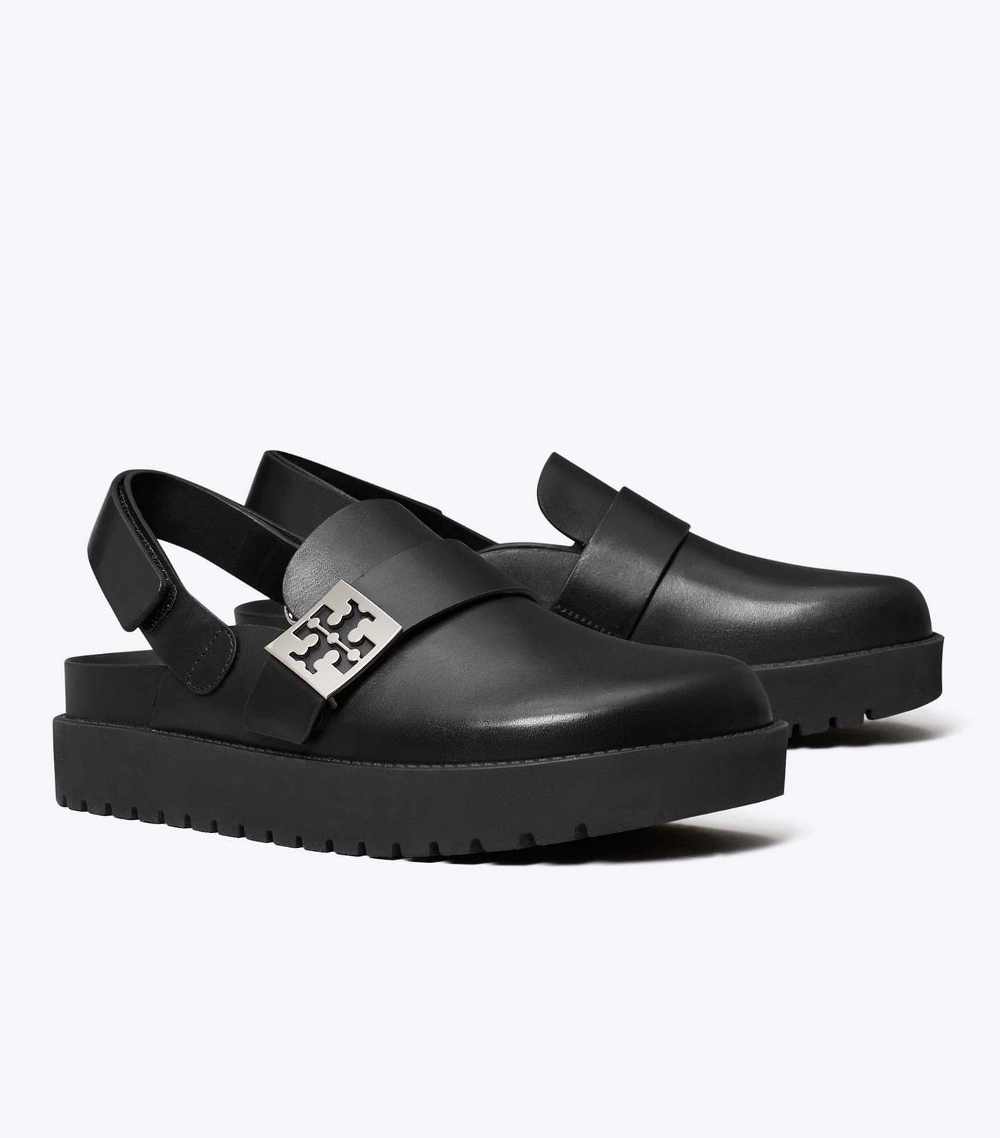 Tory Burch Mellow Sport Mule - Perfect Black / Silver