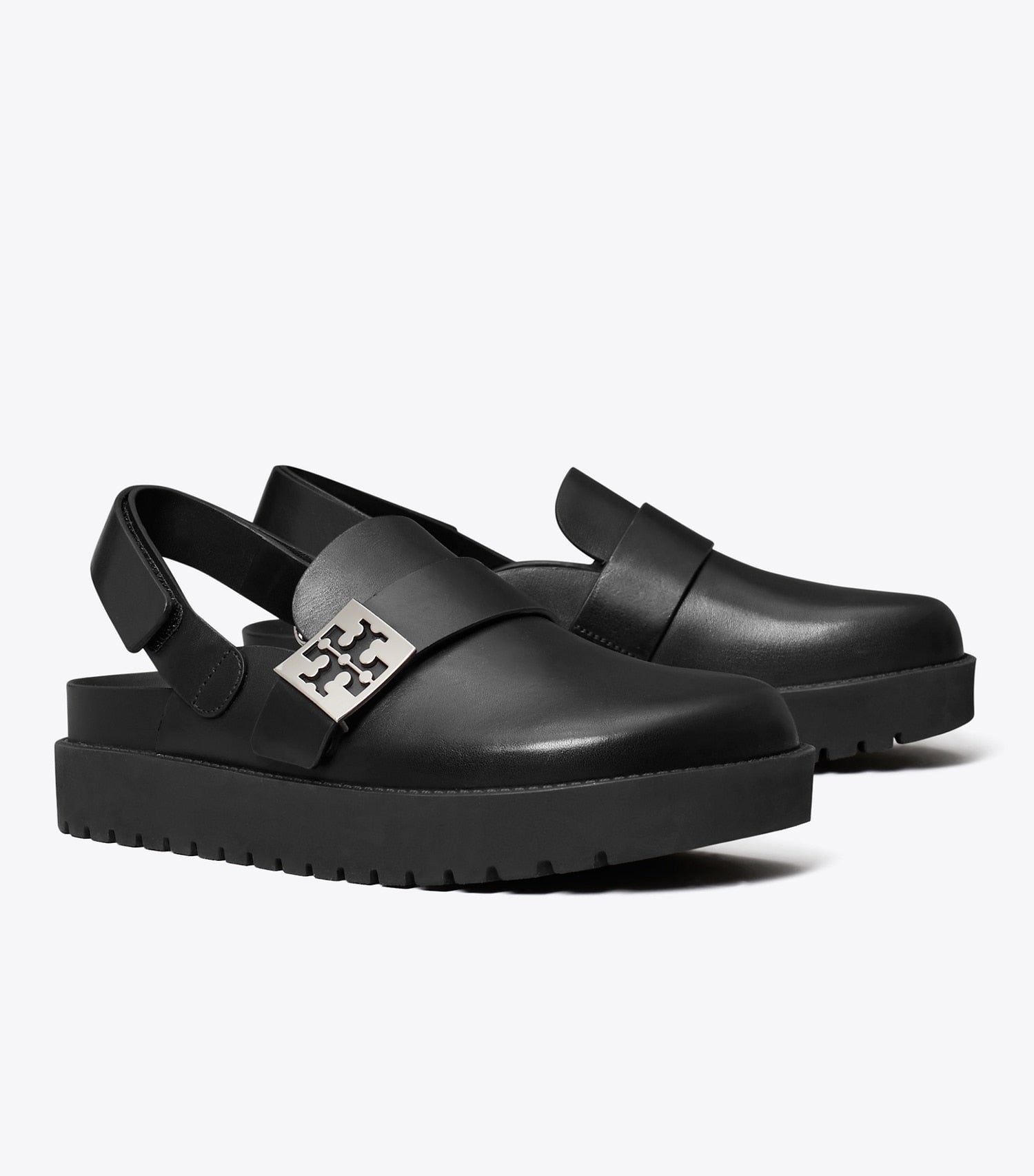 Tory Burch Mellow Sport Mule - Perfect Black / Silver