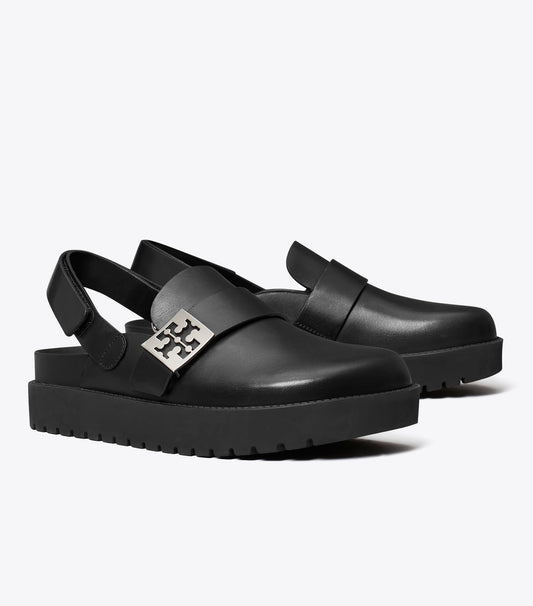 Tory Burch Mellow Sport Mule - Perfect Black / Silver