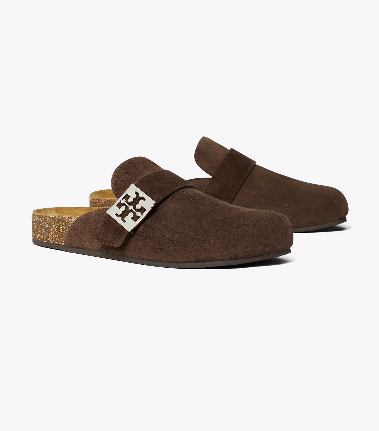 Tory Burch Mellow Mule - Dark Cocoa / Silver