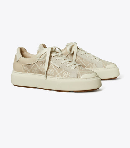 Tory Burch T Monogram Ladybug Sneaker - Birch / New Cream / Calcare