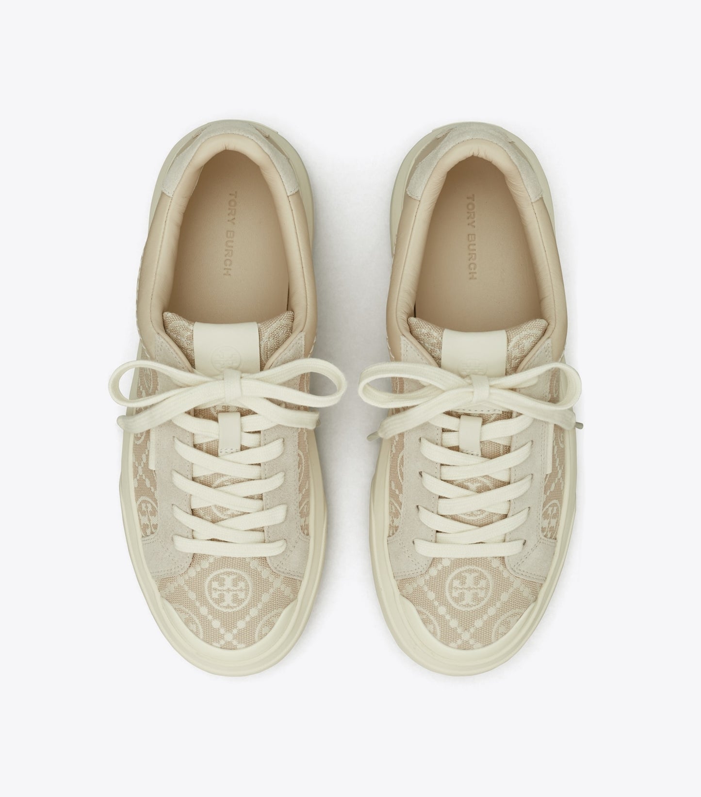 Tory Burch T Monogram Ladybug Sneaker - Birch / New Cream / Calcare