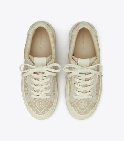 Tory Burch T Monogram Ladybug Sneaker - Birch / New Cream / Calcare