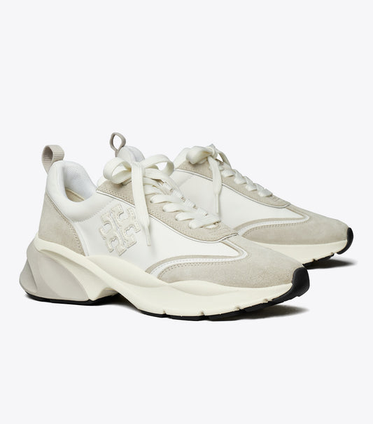 Tory Burch Good Luck Trainer - White / Fossil Stone