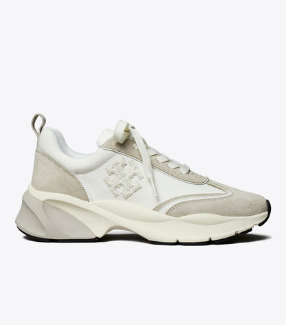 Tory Burch Good Luck Trainer - White / Fossil Stone