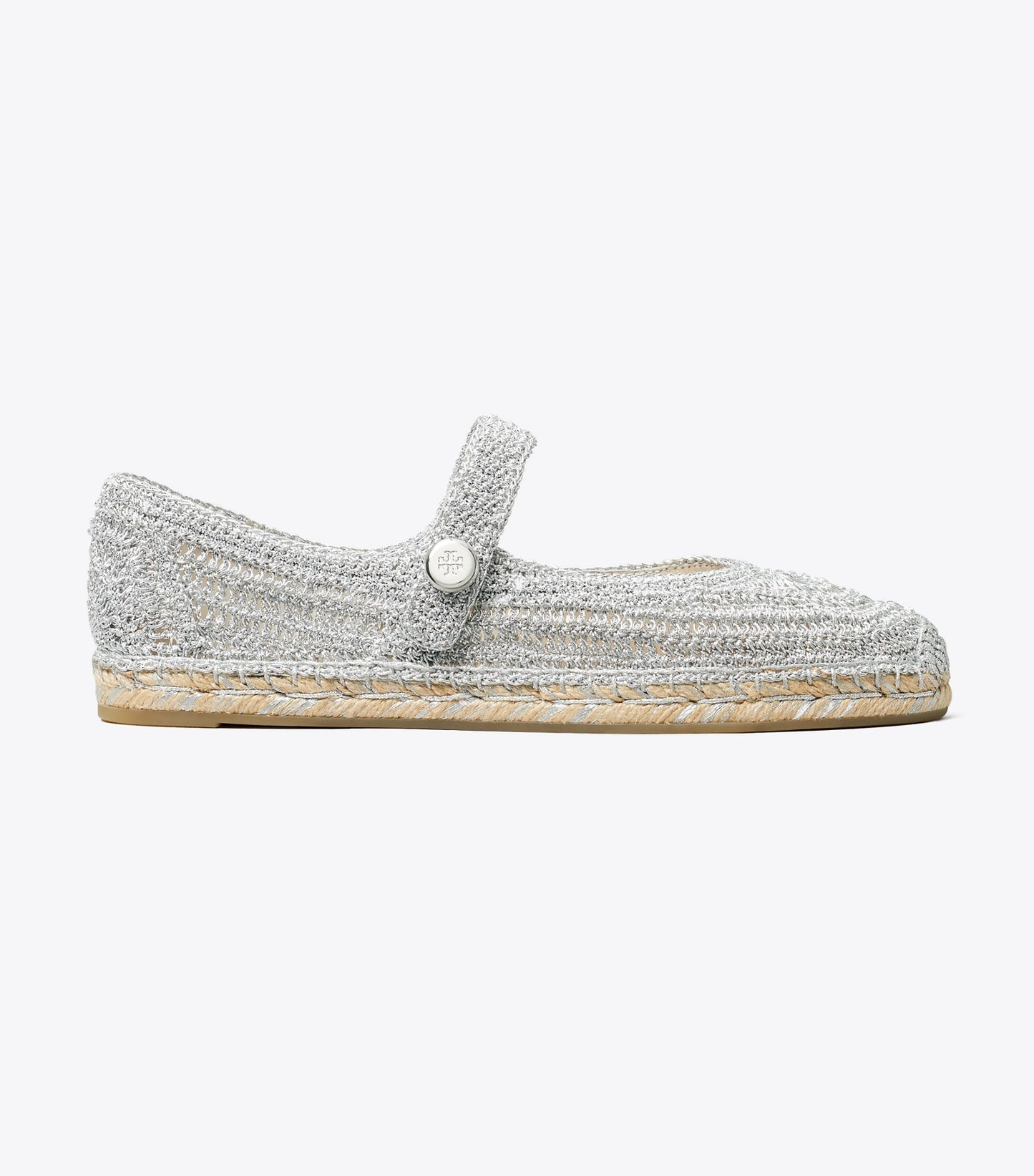 Tory Burch Romy Mary Jane Espadrille - Silver