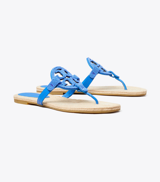 Tory Burch Miller Beaded Espadrille - Deep Blue