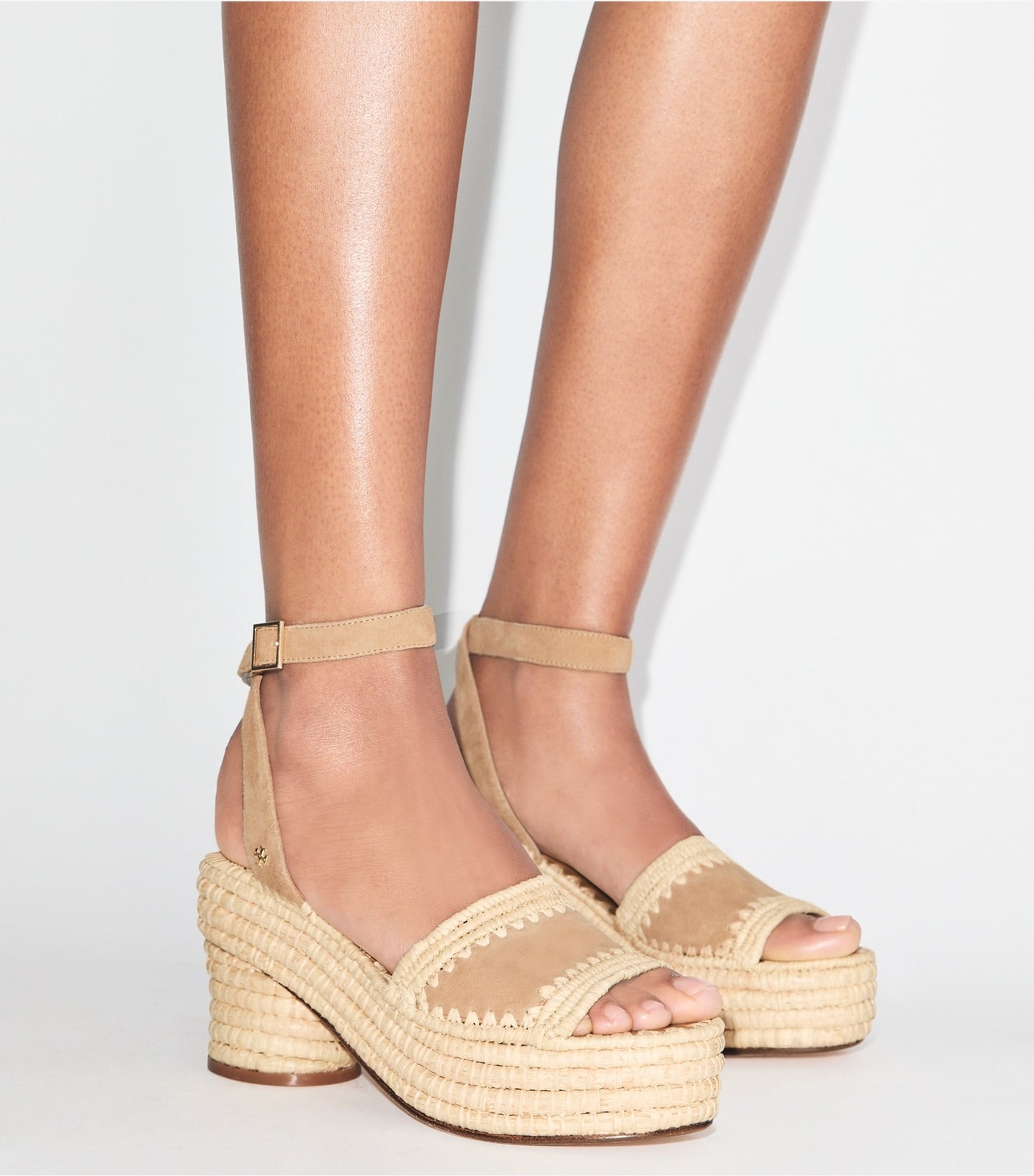 Tory Burch Woven Platform Sandal - Grain