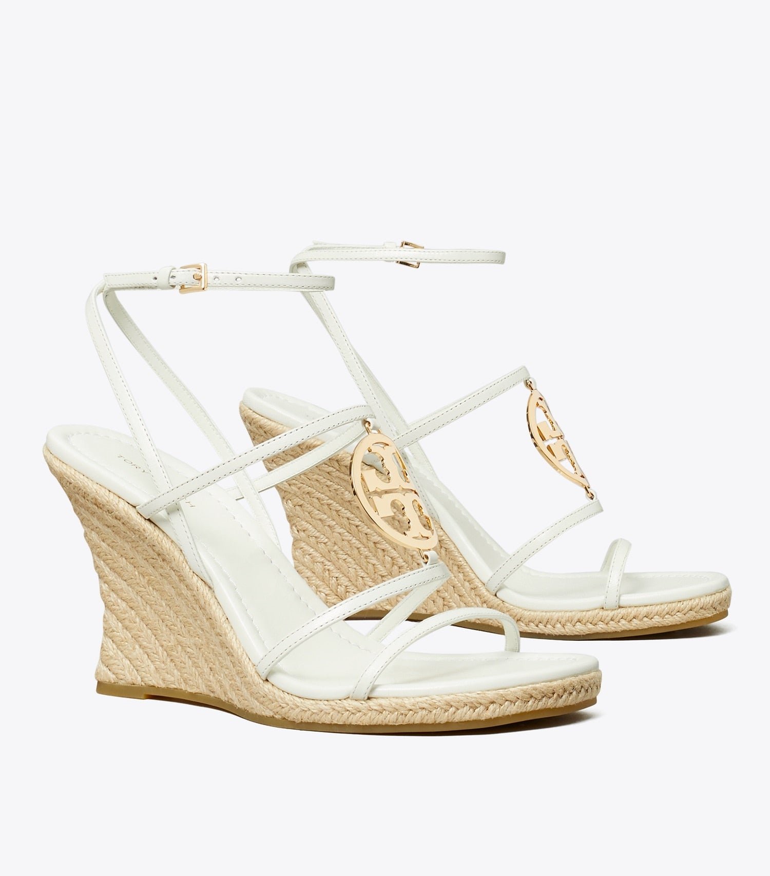 Tory Burch Miller Capri Espadrille Wedge - Cream / Gold