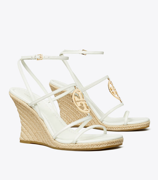 Tory Burch Miller Capri Espadrille Wedge - Cream / Gold