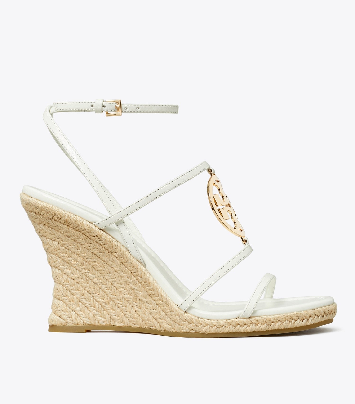 Tory Burch Miller Capri Espadrille Wedge - Cream / Gold