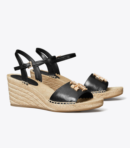 Tory Burch Eleanor Wedge Espadrille - Perfect Black / Gold