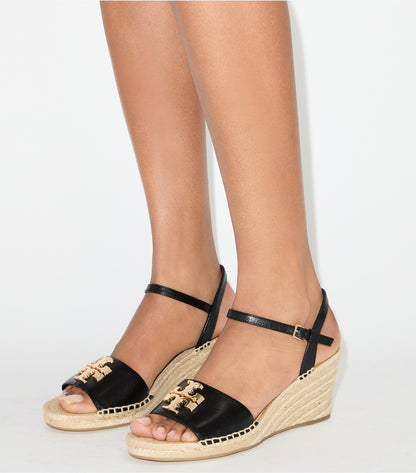 Tory Burch Eleanor Wedge Espadrille - Perfect Black / Gold