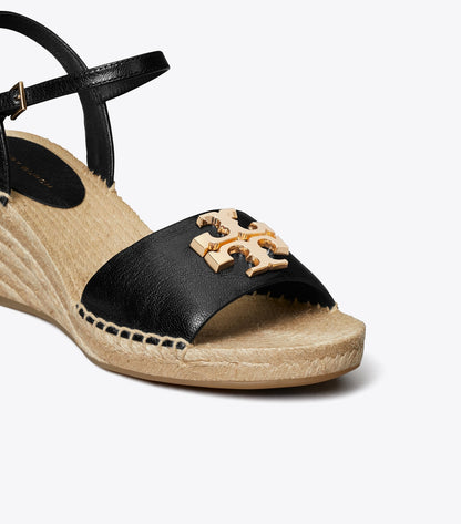 Tory Burch Eleanor Wedge Espadrille - Perfect Black / Gold