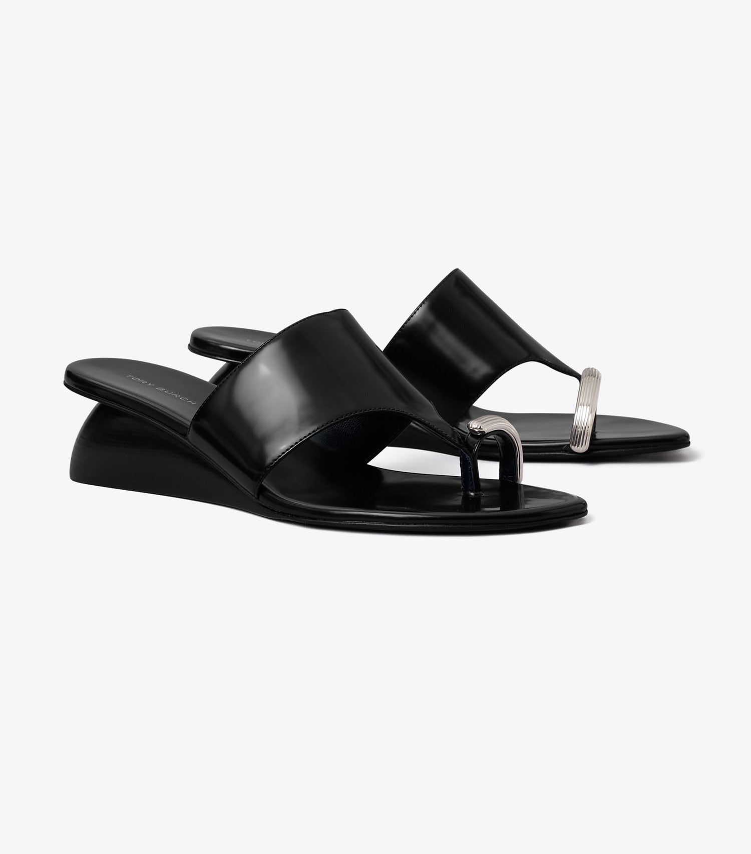 Tory Burch Pierced Wedge Sandal - Perfect Black