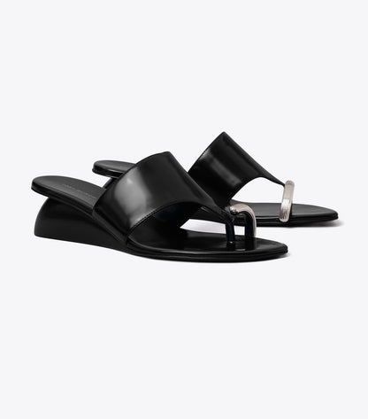 Tory Burch Pierced Wedge Sandal - Perfect Black