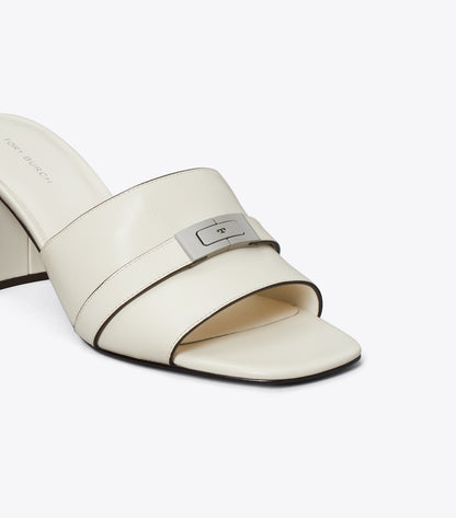 Tory Burch LeeLee Heeled Mule - Light Cream