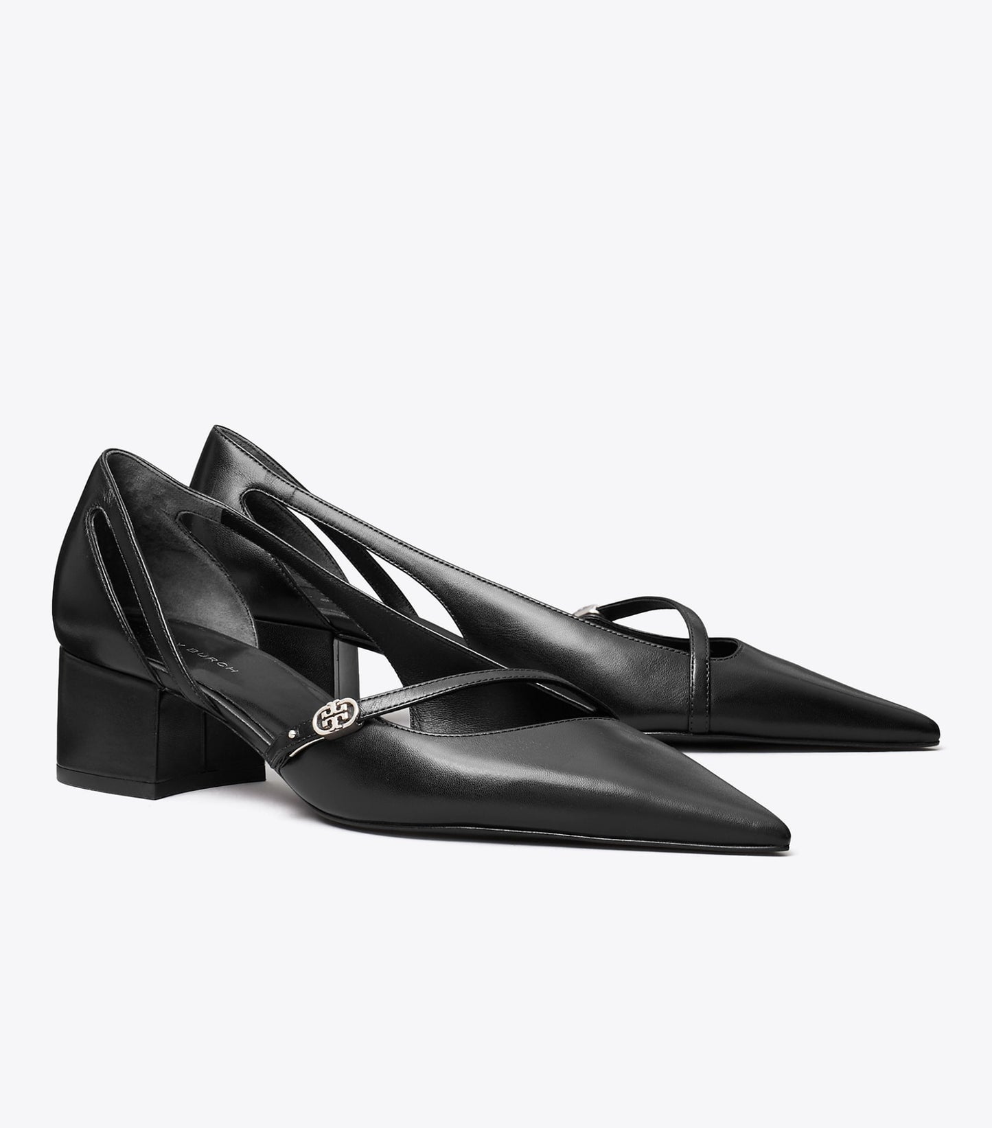 Tory Burch Double T Buckle D'Orsay Pump - Perfect Black