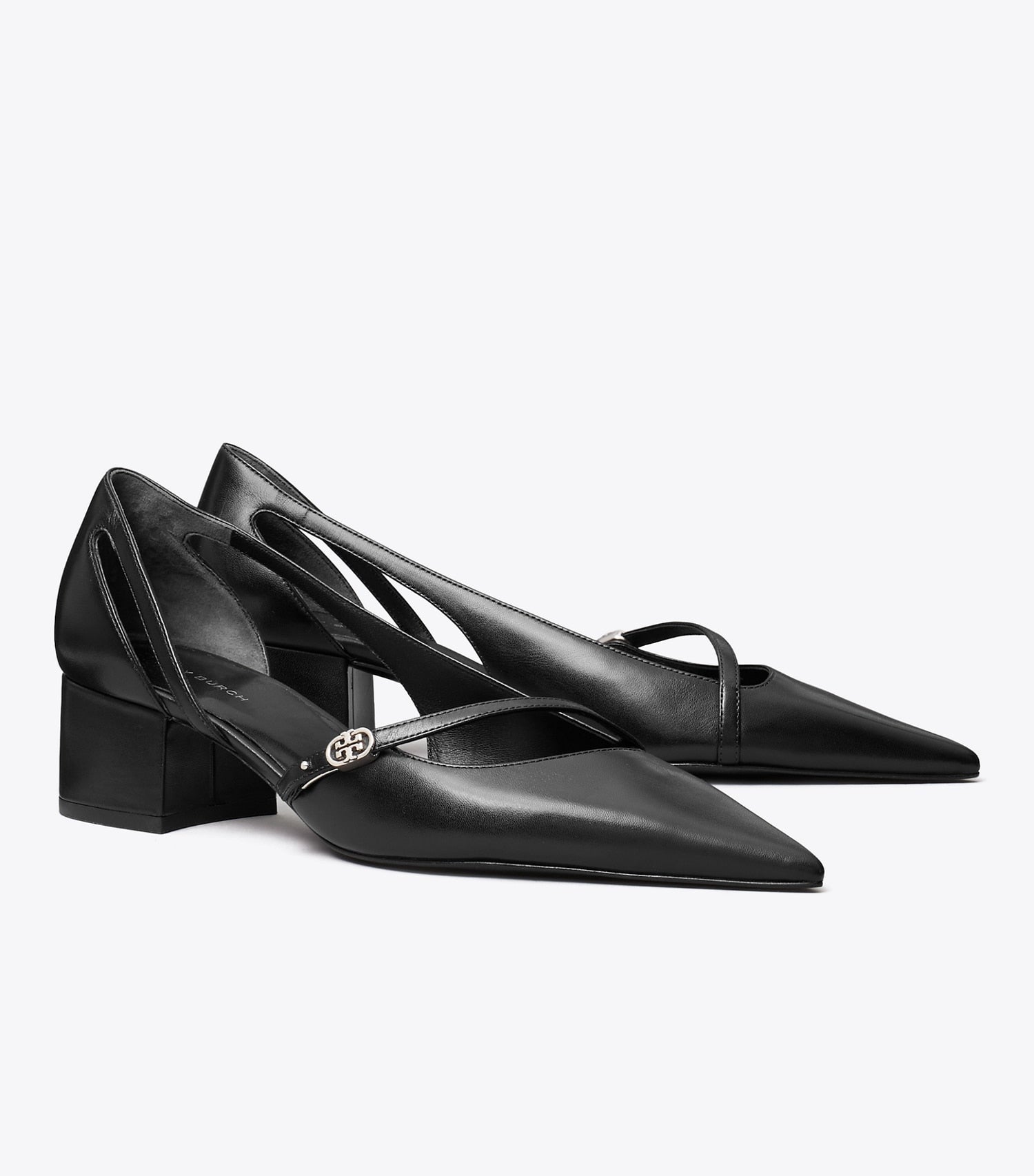 Tory Burch Double T Buckle D'Orsay Pump - Perfect Black