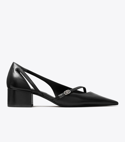 Tory Burch Double T Buckle D'Orsay Pump - Perfect Black