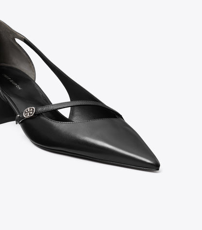 Tory Burch Double T Buckle D'Orsay Pump - Perfect Black