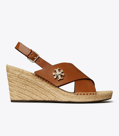 Tory Burch Turnlock Wedge Espadrille - Classic Cuoio