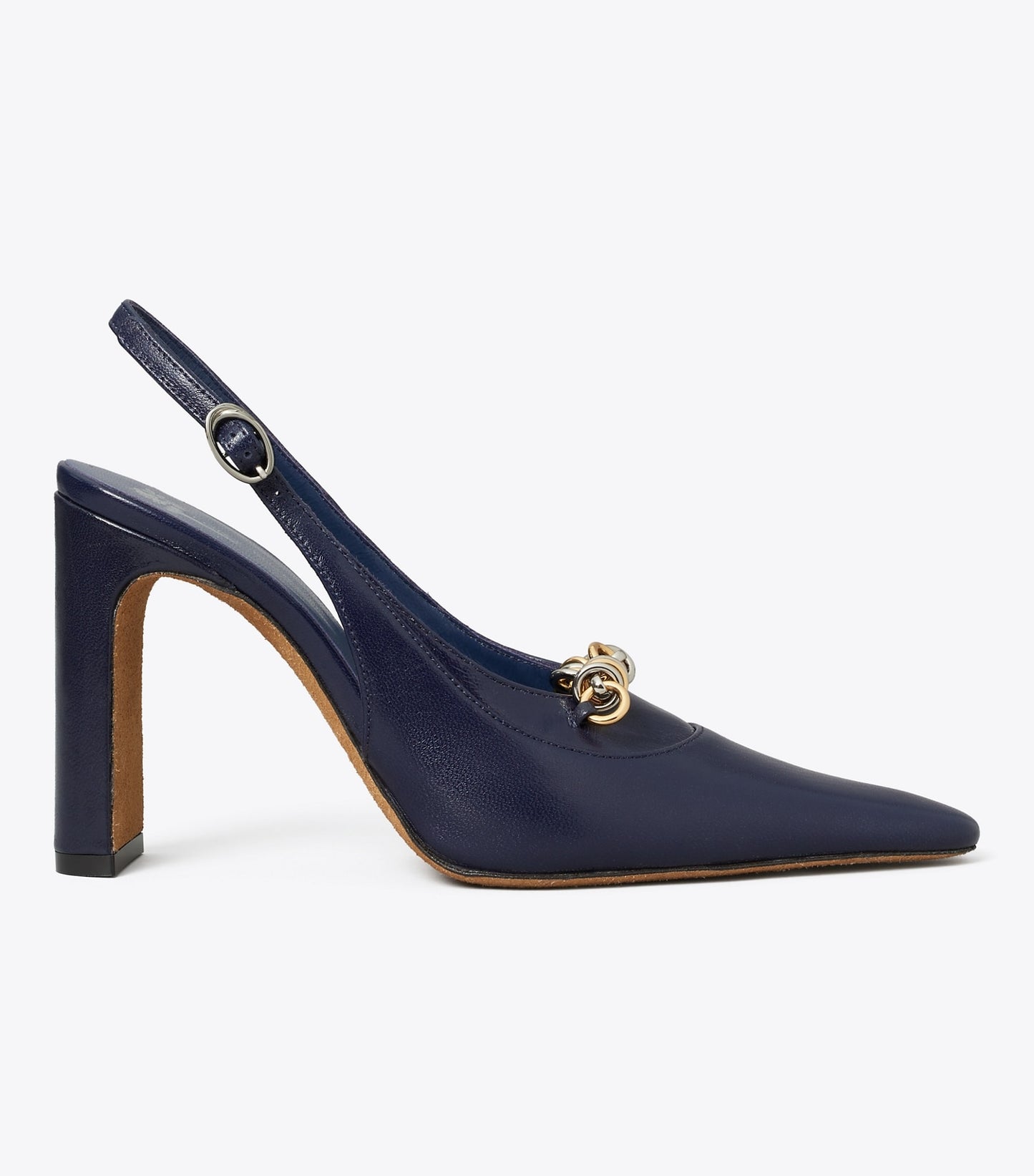 Tory Burch Runway Chain Slingback - Ink Blot