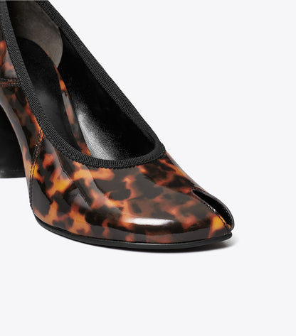 Tory Burch Peep-Toe Pump - Tortoiseshell