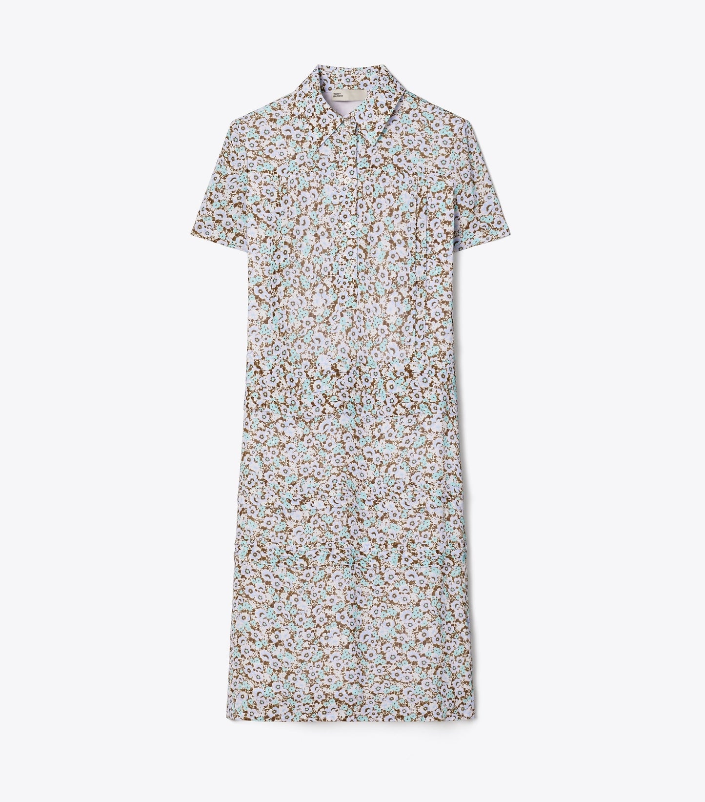 Tory Burch Printed Viscose Shirtdress - Blue Floral