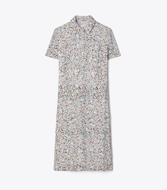 Tory Burch Printed Viscose Shirtdress - Blue Floral
