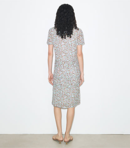 Tory Burch Printed Viscose Shirtdress - Blue Floral