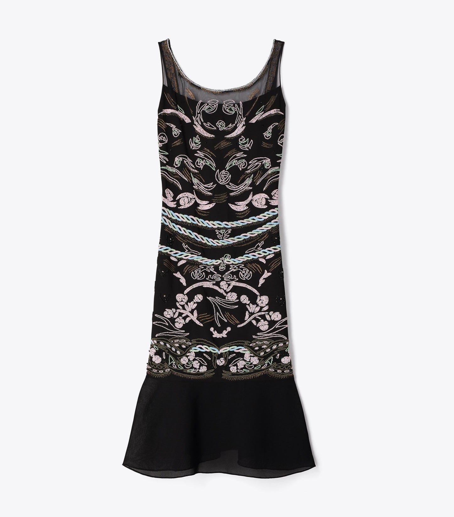 Tory Burch Embellished Mesh Dress - Black