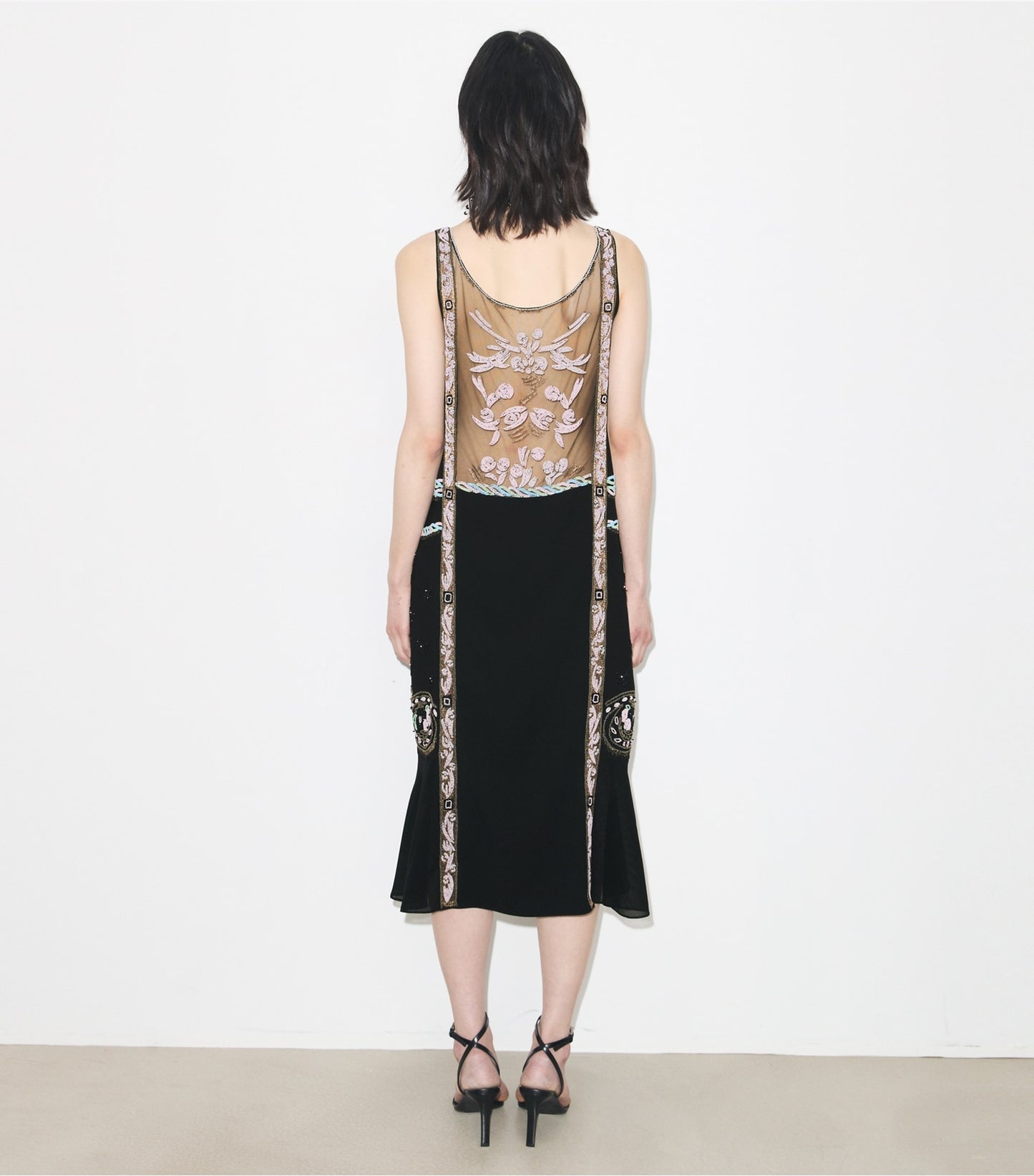 Tory Burch Embellished Mesh Dress - Black