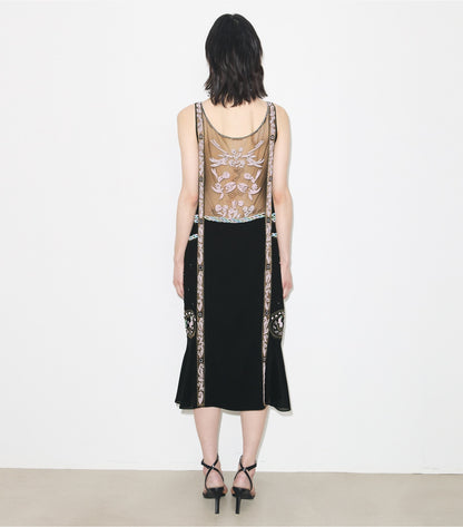 Tory Burch Embellished Mesh Dress - Black