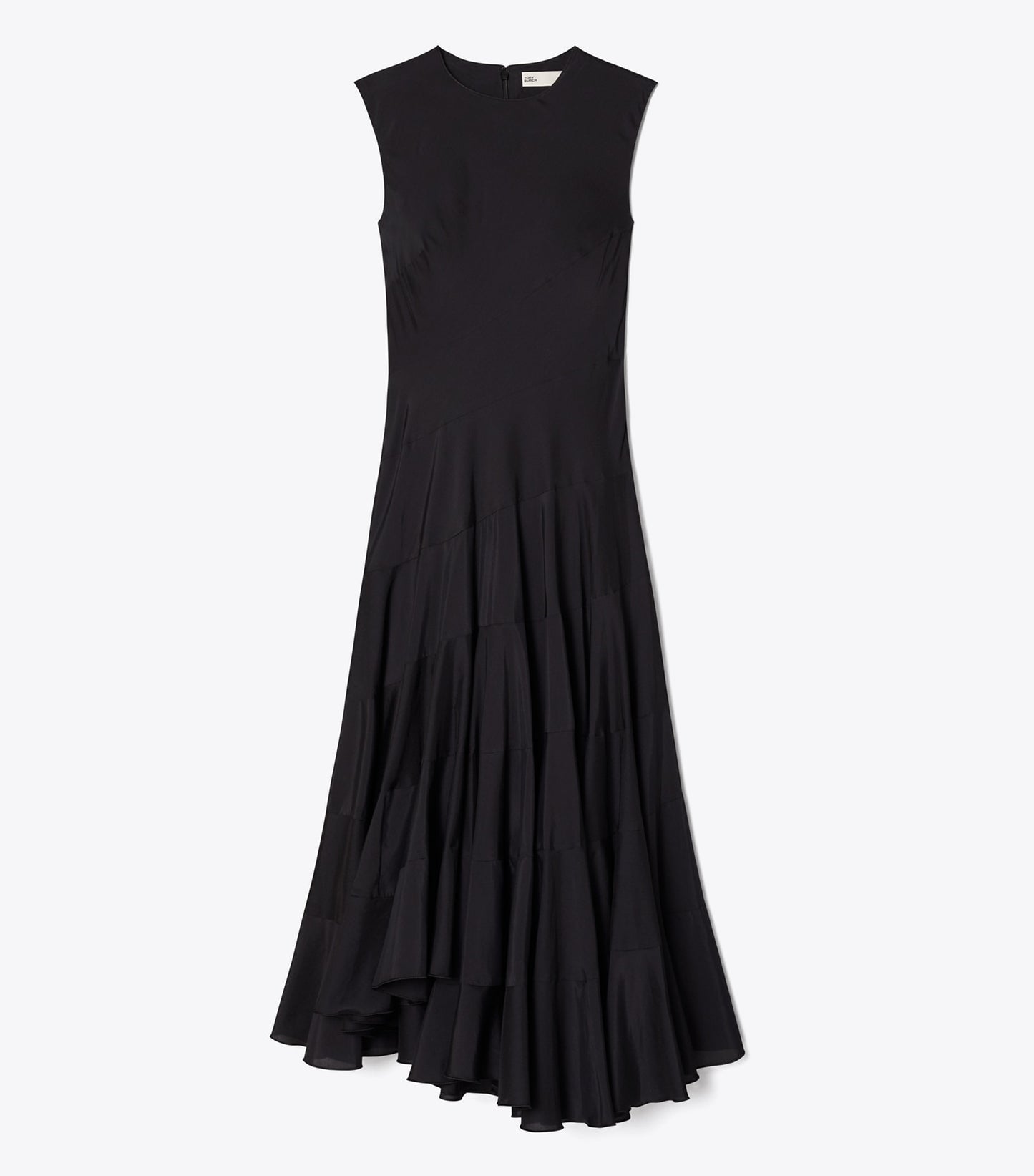 Tory Burch Flared Cotton Silk Dress - Black