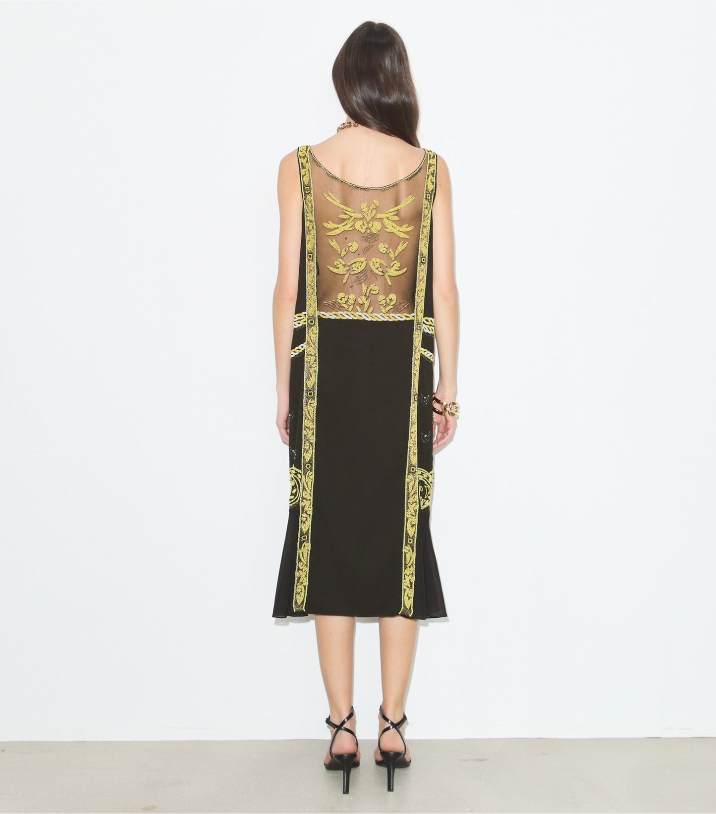 Tory Burch Embellished Mesh Dress - Coconut