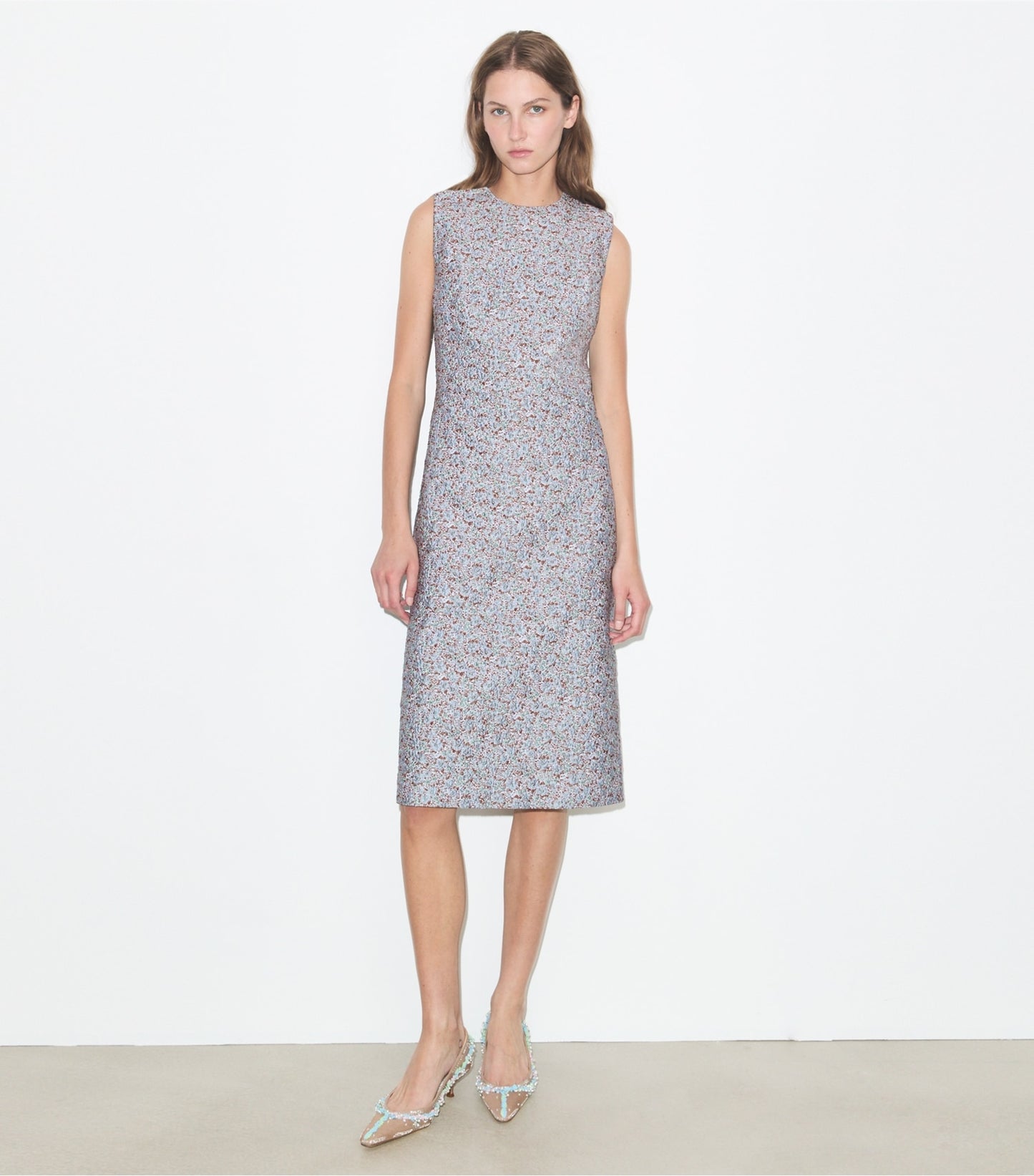 Tory Burch Jacquard Dress - Blue Floral