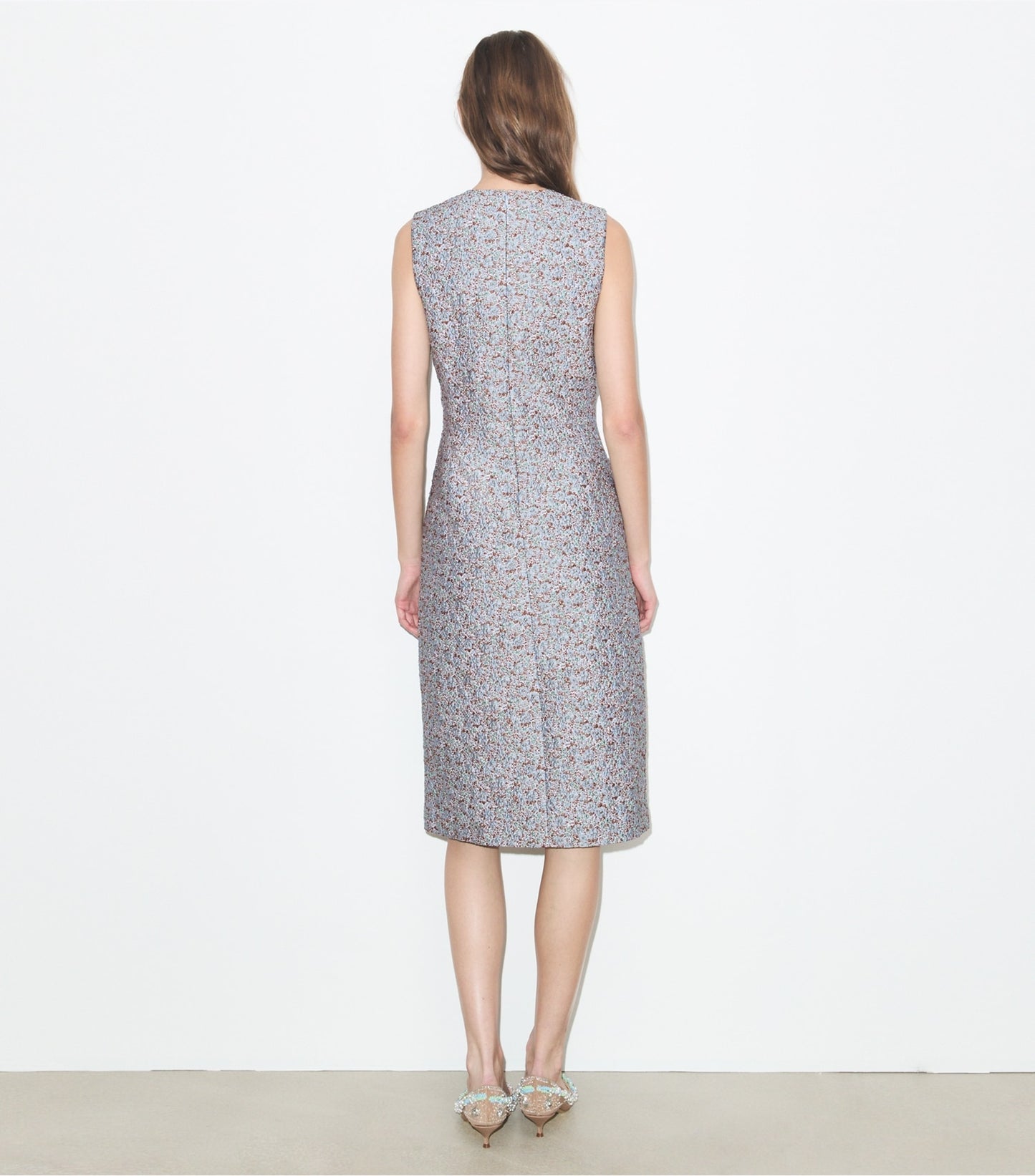 Tory Burch Jacquard Dress - Blue Floral