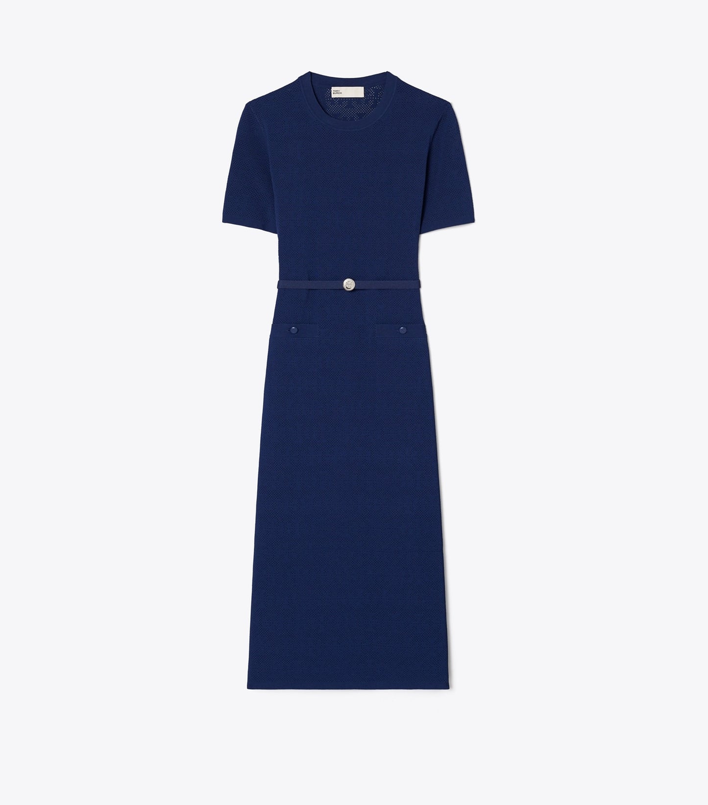 Tory Burch Viscose Pointelle Dress - Ocean